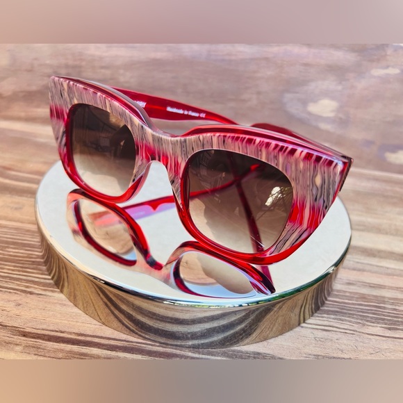 Thierry Lasry Intimacy Red Cat-Eye Sunglasses $485 Brand New! - Picture 9 of 15
